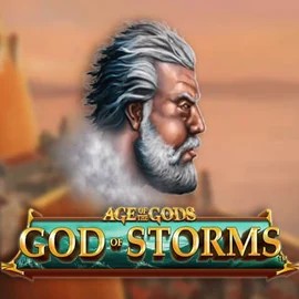 Age Of The Gods: God of Storms game by Playtech – logo hosted on Spinsy Casino