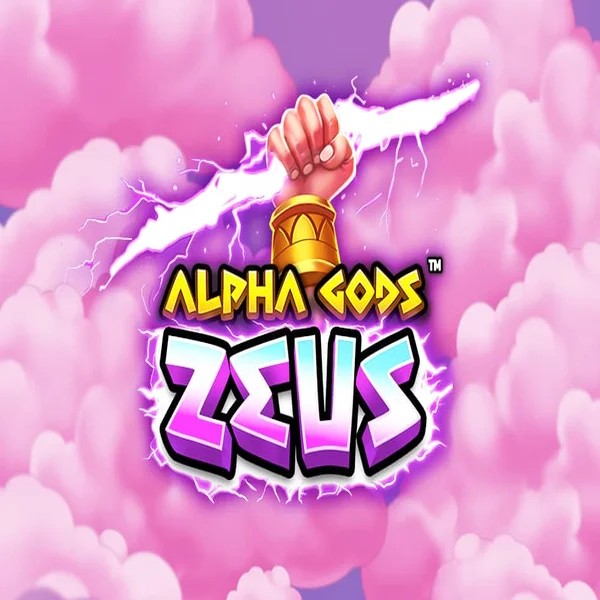 Alpha Gods Zeus slot logo by PearFiction Studios at Spinsy Casino