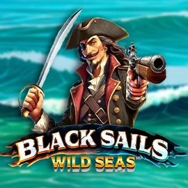 Black Sails Wild Seas slot logo by Infinity Dragon Studios at Spinsy Casino