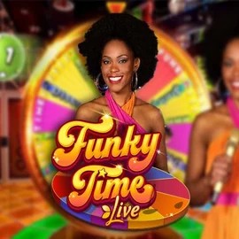 Funky Time online game logo by Evolution on spinsy-casinoo.com