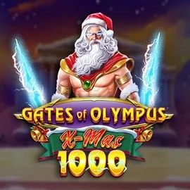 Gates of Olympus Xmas 1000 slot logo by Pragmatic Play at Spinsy Casino