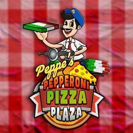 Official Slots logo: Peppe’s Pepperoni Pizza Plaza by Pragmatic Play at Spinsy Casino