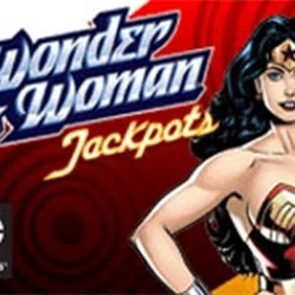 Wonder Woman Jackpots slot logo by Amaya at Spinsy Casino